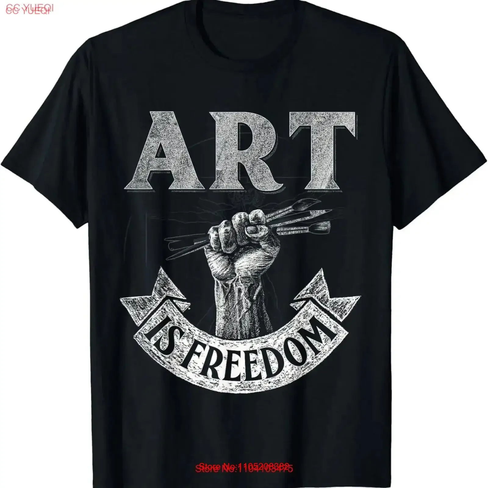 

Art is Freedom great T Shirt for artists who love to draw vintage Washed Versatile Slightly graphic Soft Breathable Unisex