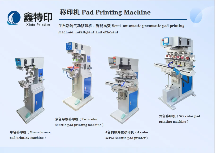 2-Color Fully Integrated Tampon Pad Printer Automatic/Semi-Automatic New Rubber Heads Ink Steel Plates for Toy Box Printing