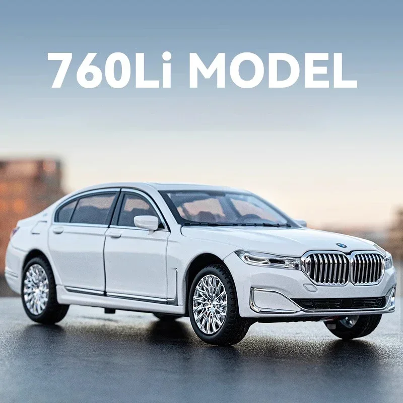 1/24 BMW 760Li Computer Desktop Ornaments Alloy Metal Diecast Model Car Computer Host DIY Decor Living Room Decorations For Teen