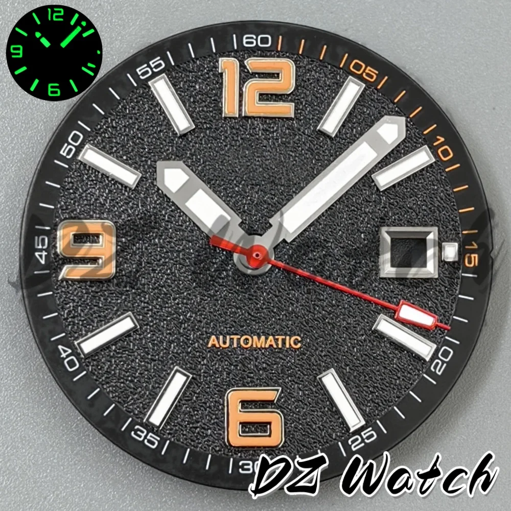 DZ 31mm Blue Black Green Watch Dial Number Index Watch Pointer Set Luminous Fit For DG2813 Miyota8215 Movement Men's Watch Parts view 5