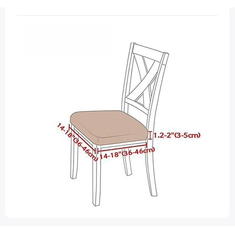 1pc Dining Room Chair Seat Covers Removable Washable Elastic Cushion Covers for Upholstered Dining Chair