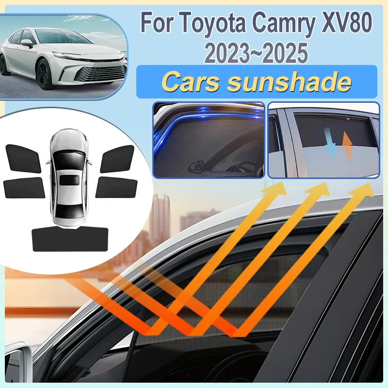 

For Toyota Camry XV80 2023 2024 2025 Anti-UV Car Window Sun Shades Protector Winscreen Folding Sun Visor Covers Auto Accessories