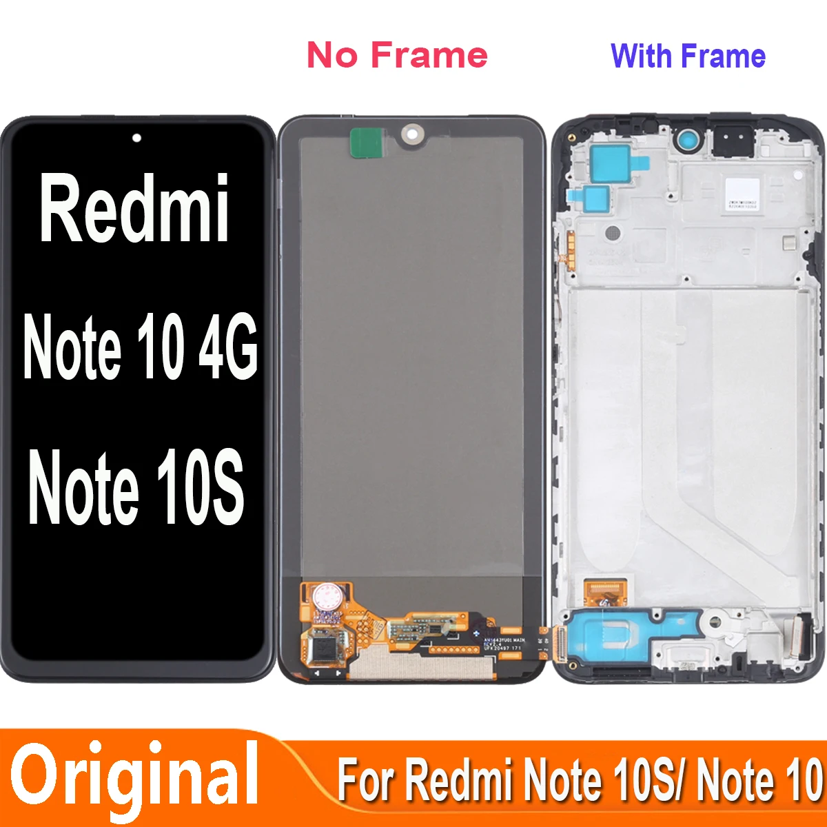 

For Xiaomi Redmi Note 10 4G M2101K7AI M2101K7AG LCD Display Touch Screen Digitizer For Redmi Note 10S M2101K7BG M2101K7BI LCD