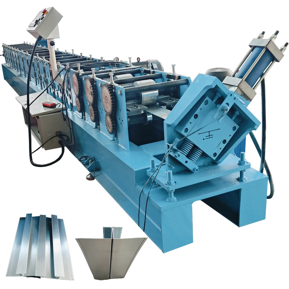 Galvanized Steel Hat Furring Channel Roll Forming Machine PLC Control Motor Bearing Gear for Light Gauge Steel Keel Purlin