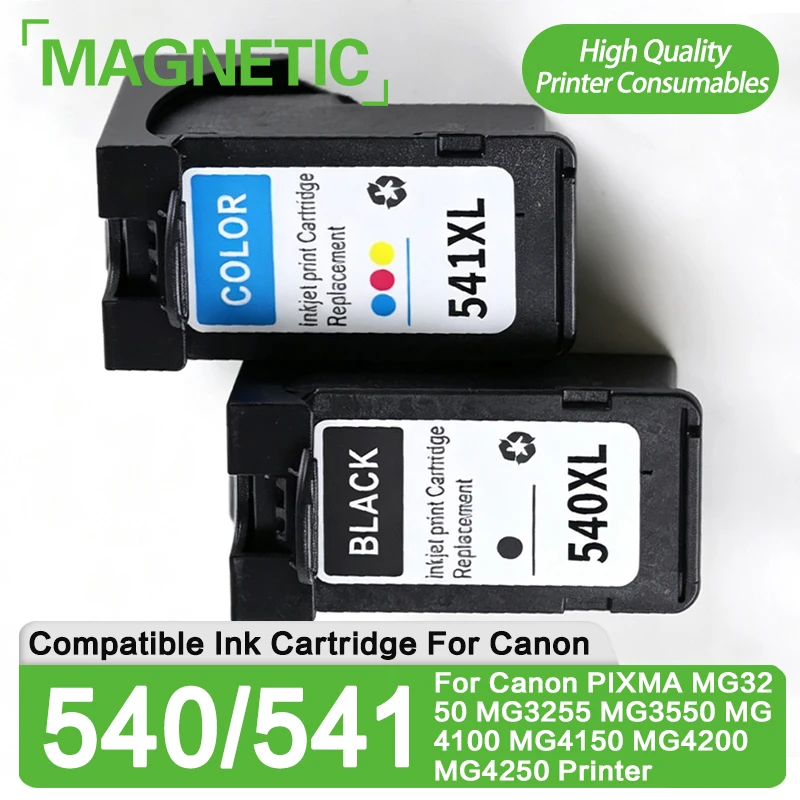 Image of PG-540 PG540 CL541 CL-541 Kompatible Tintenpatronen für Canon PIXMA MG3250 MG3255 MG3550 MG4100 MG4150 MG4200 MG4250 Drucker