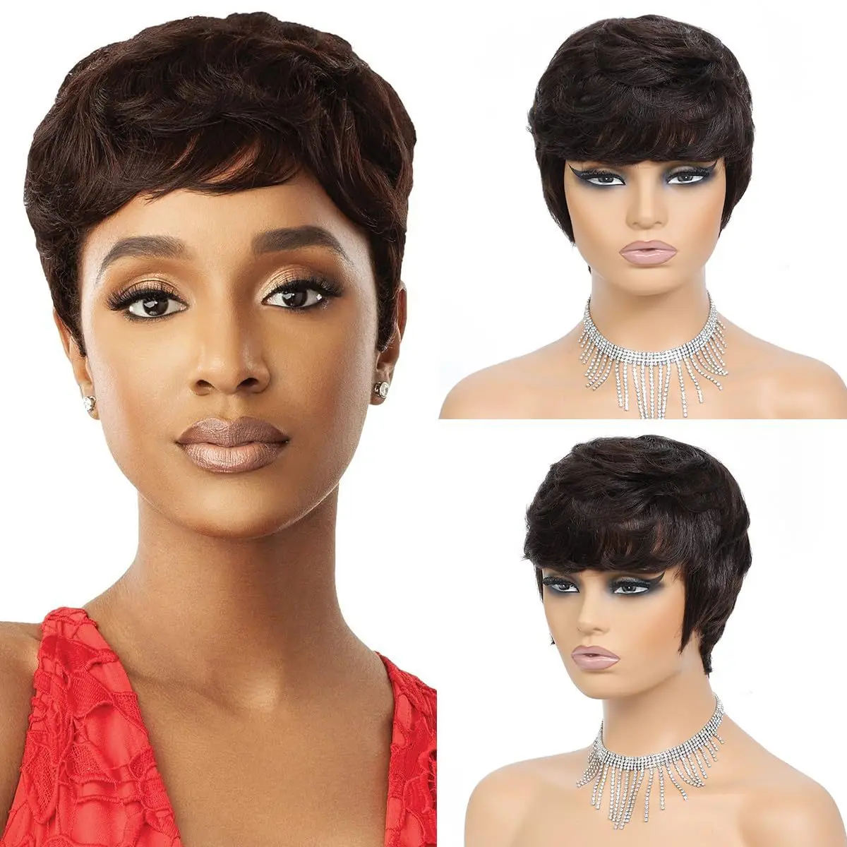 

1 элегантный и модный синтетический парик, подходящий для всех женщин, для ношения и создания образов в любых ситуациях.