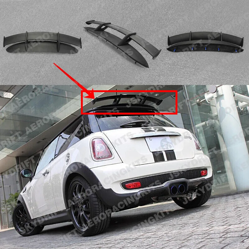 

For Mini Cooper R56 06-13 Rear Trunk Window Roof Spoiler Wing Lip FRP Unpainted