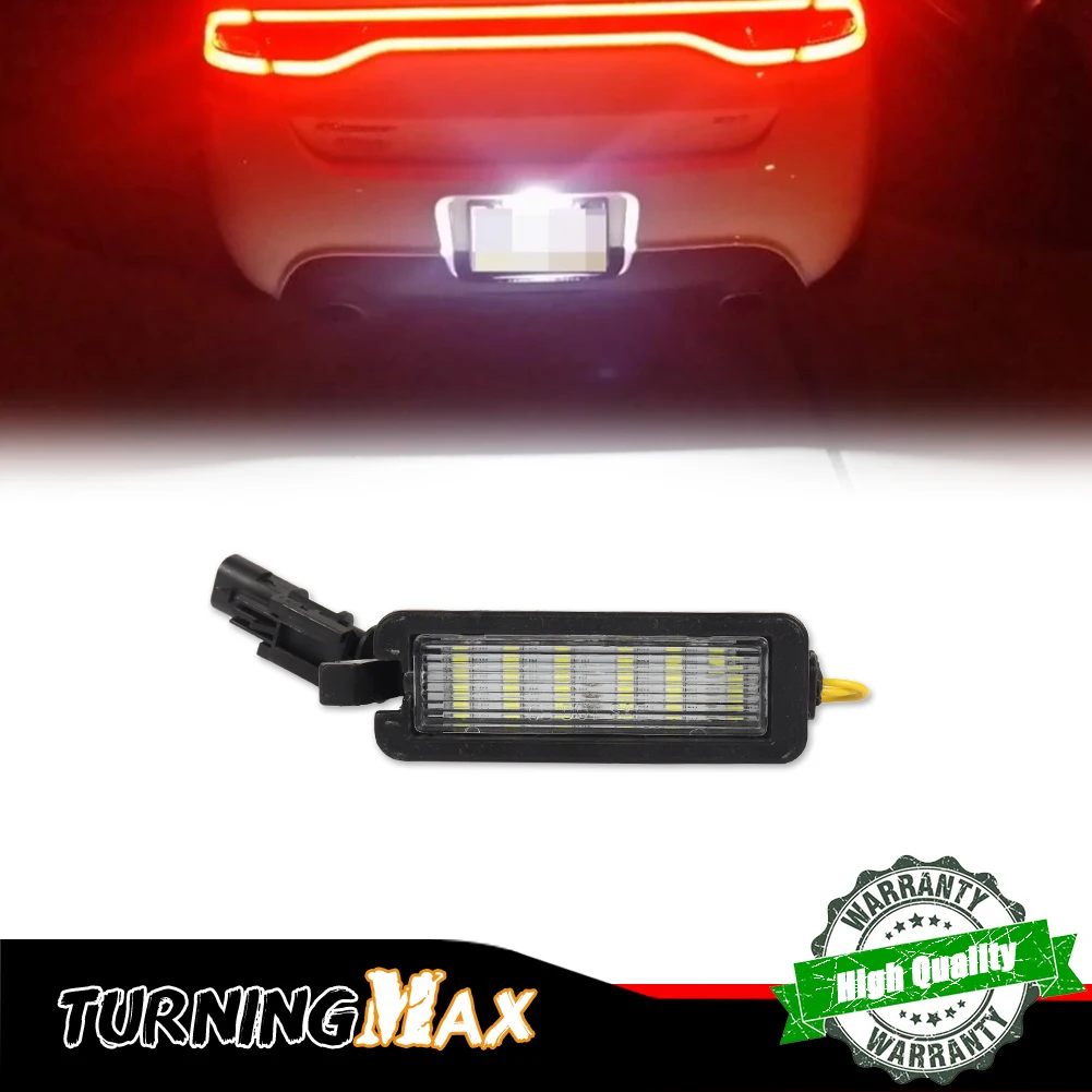 

1PC Car White LED License Plate Light For Dodge Charger Challenger For RAM 1500 For Jeep Compass For Chrysler 300 Pacifica 12V