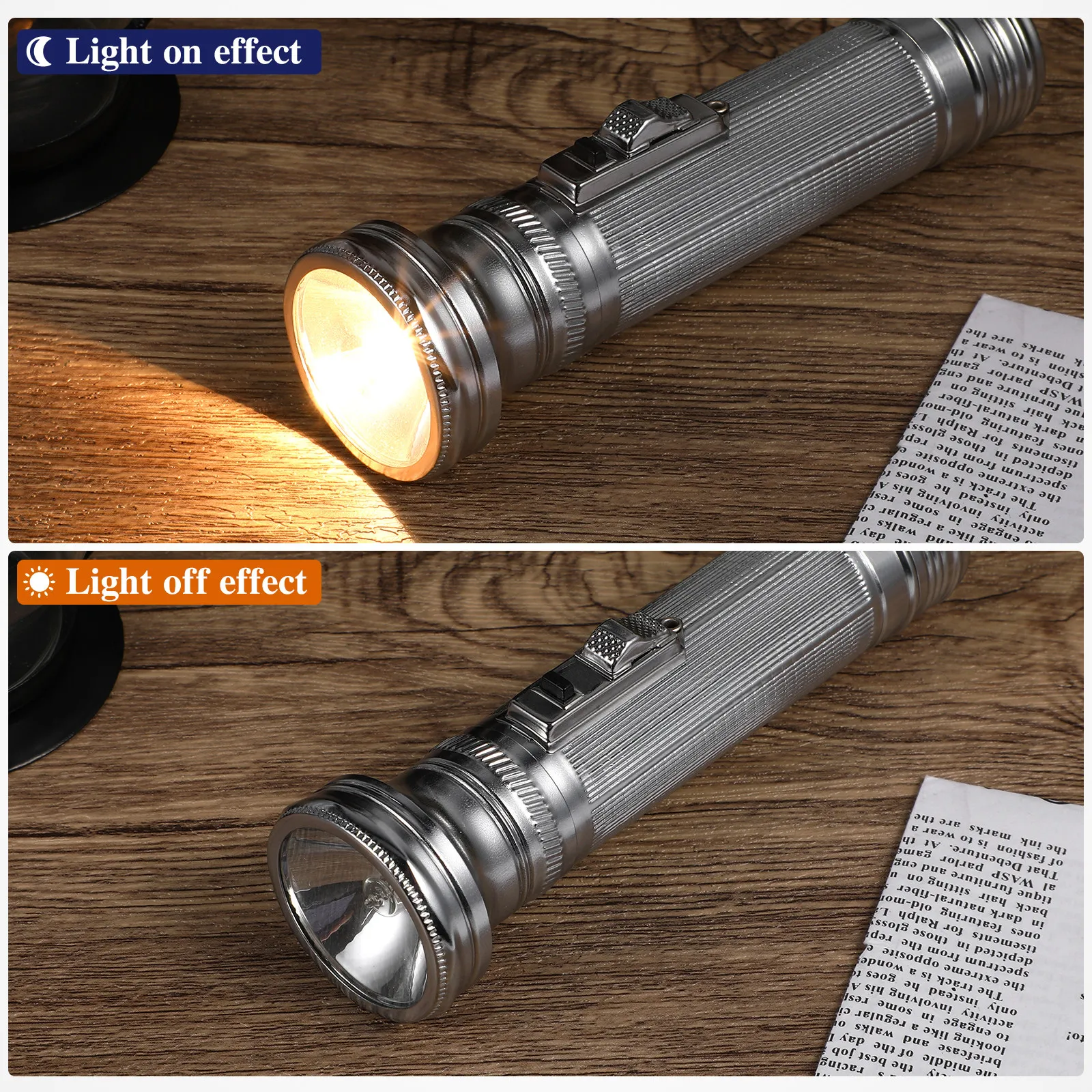 

vintage Metal Flashlight for Camping Flashlight Portable Old-Fashioned LED Flashlights kids Retro Style Observatioy Flashlight