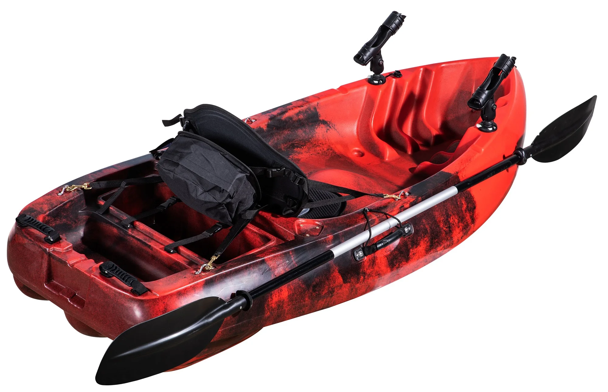 LSF2Meter قوارب الكاياك لصيد الأسماك، قارب صفيد منفرد محمول للبالغين، زورق تجديف يدوي خفيف الوزن لنهر البحيرة والرياضات المائية الخارجية