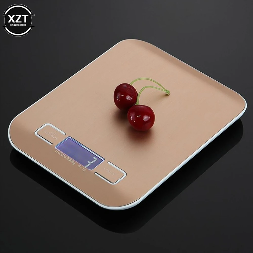 1PCS Electronic Digital Scales 5kg 10kg Weights Scale Stainless Steel Food Balance Measure Tools LED Display Kitchen Scale