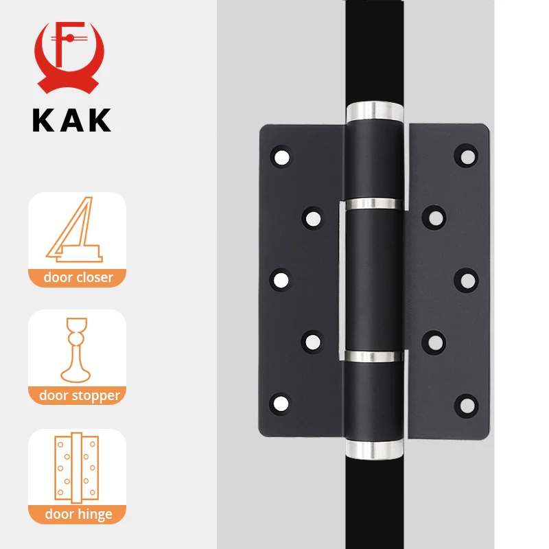 

KAK 2 Pack Hydraulic Door Hinge Automatic Door Closer 90° Positioning Adjustable Door Stopper Soft Closing 50KG Door Hardware