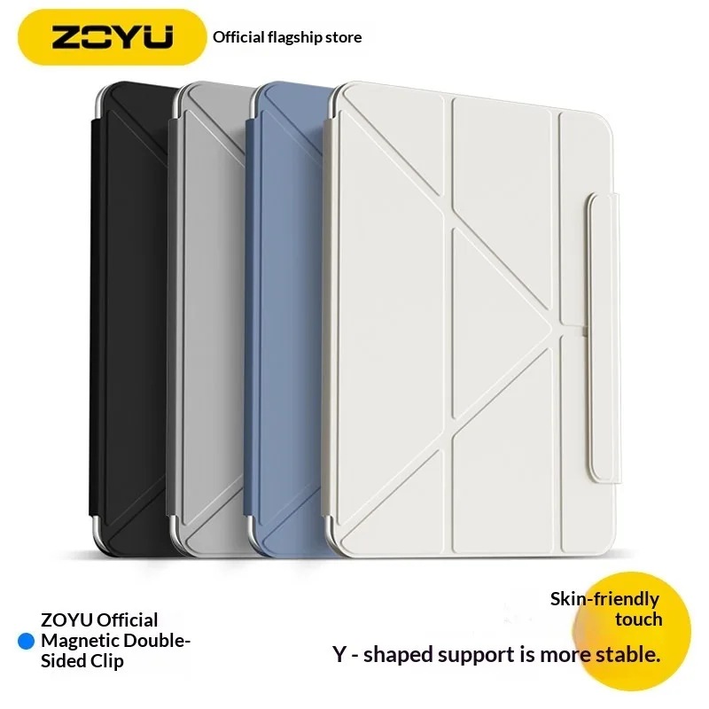 ZOYU Case Magnetic iPad A16 11/10th Gen,for iPad Pro 11 13 12.9 Air 11 Air 4/5/6/7/8 mini 67 With Magnetic Y-Shaped Folding Case