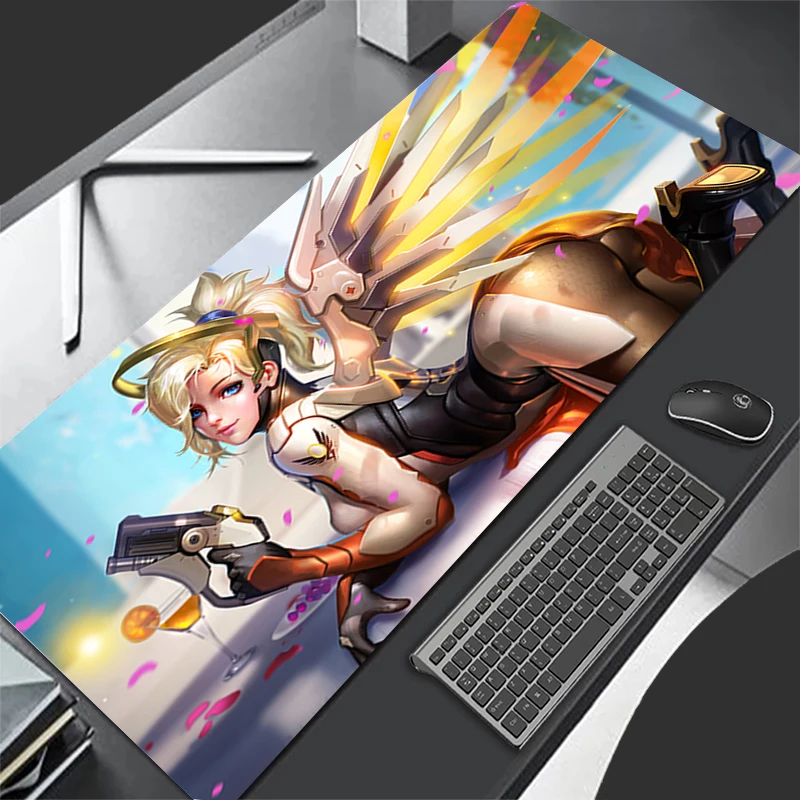 

Mousepad Pattern Game Pad Rubber Mouse Pad Accessories Desk Mat Non Slip Office Table Mat O-overwatch Mercy Gamer Keyboard Pad