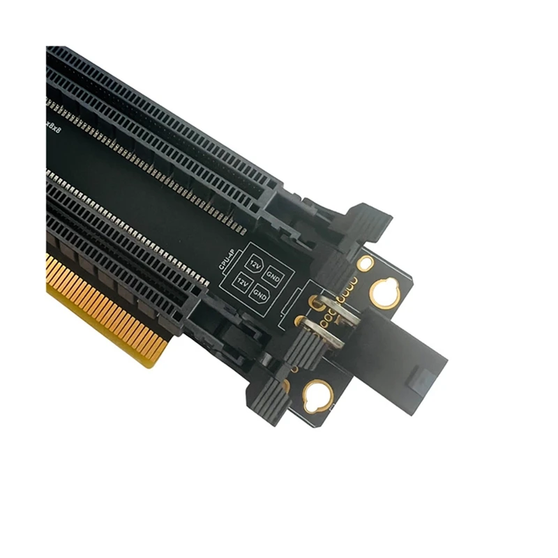 Top-PCI-E 4.0 X16 1 To 2 Expansion Card Gen4 Split Card Pcie-Bifurcation X16 To X8X8 With 20Mm Spaced Slots CPU4P(4 Pin)