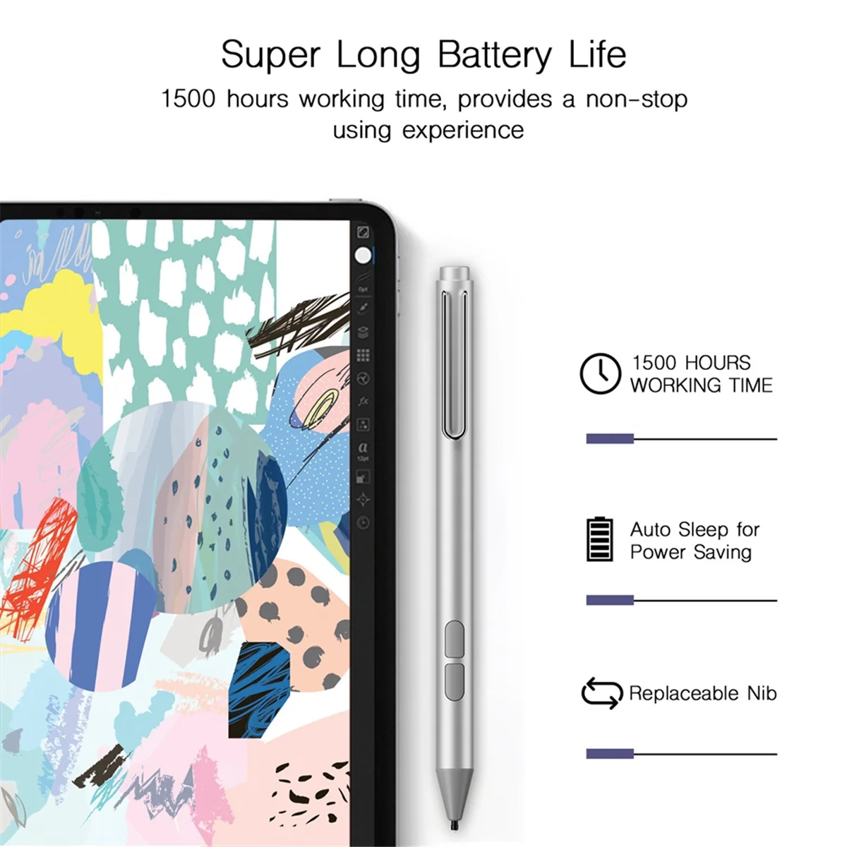 4096 Levels Stylus Pen for USB-C Charging for Pro 10 9 8 7 6 5 4 3 X/ Pro 11/Laptop 4