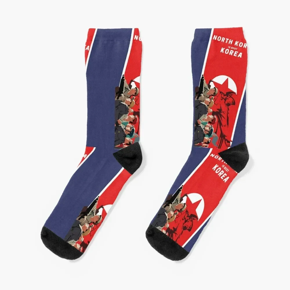 North Korea is Best Korea Socks christmass gift hiphop funny gift Hiking boots Socks For Women Men's