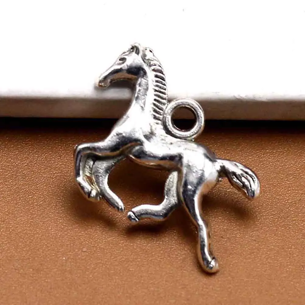 

50Pcs Alloy Pendant Charms DIY Jewelry Making Necklace Bracelet Accessories Horse Shape Unique Simple Stylish Design