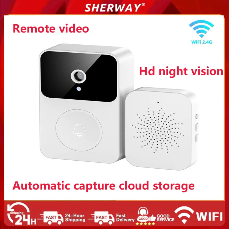 

X9 1080P HD Vision WiFi Smart security doorbell camera PIR motion detection infrared alarm smart home doorbell intercom