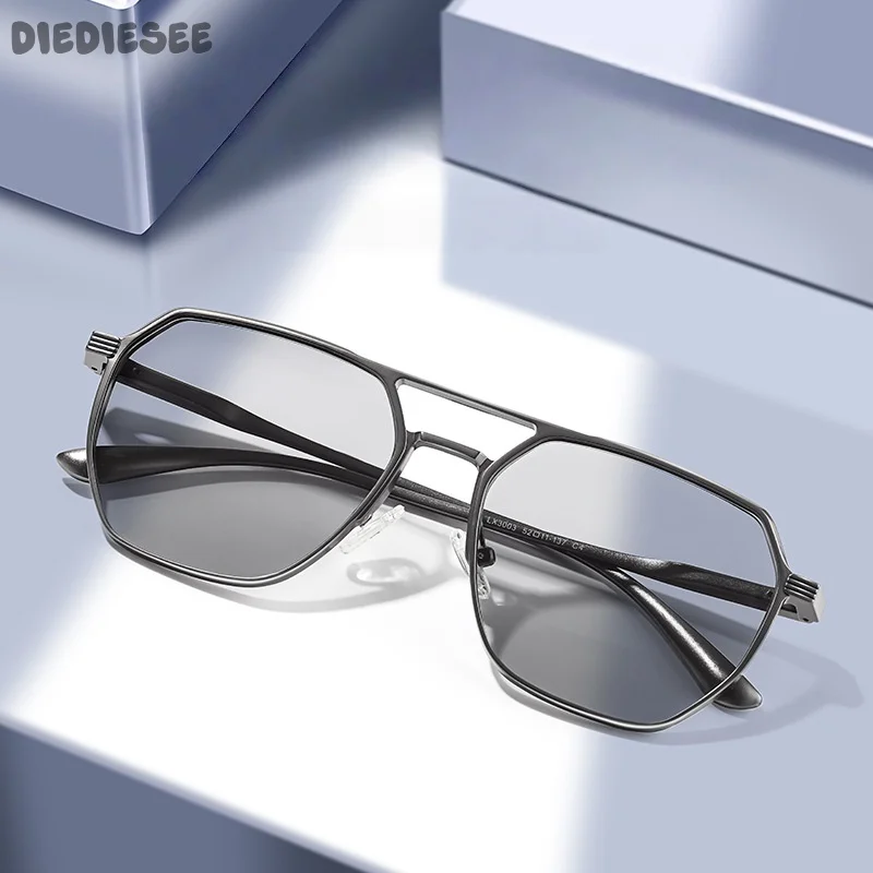 

DIEDIESEE New Fashion Sunglasses Anti UV Polarized Driving Fishing Sunglasses Large Frame With Degree Glasses Holder LX3003