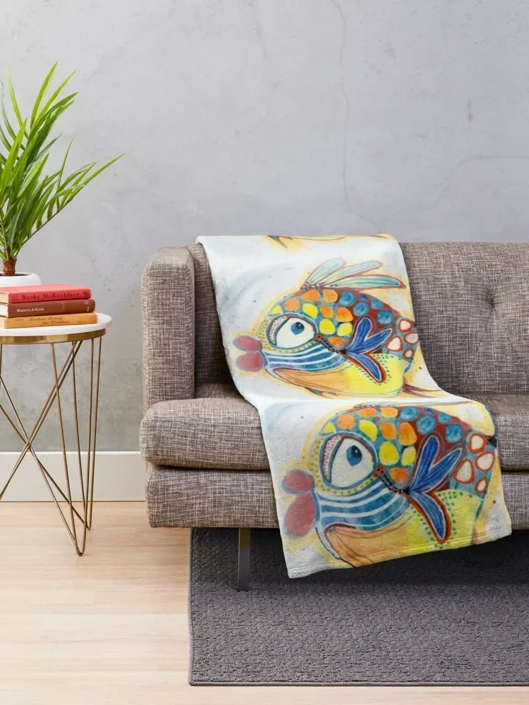 Fishy Throw Blanket Extra Large Throw blankets and throws Sofa Quilt Blankets