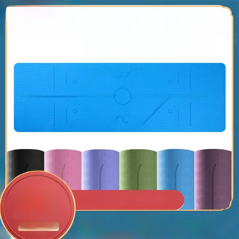 

Утолщенный коврик для йоги из ТПЭ толщиной 6 мм, экологичный, противоскользящий, для фитнеса, спортивный инвентарь, товары для спорта