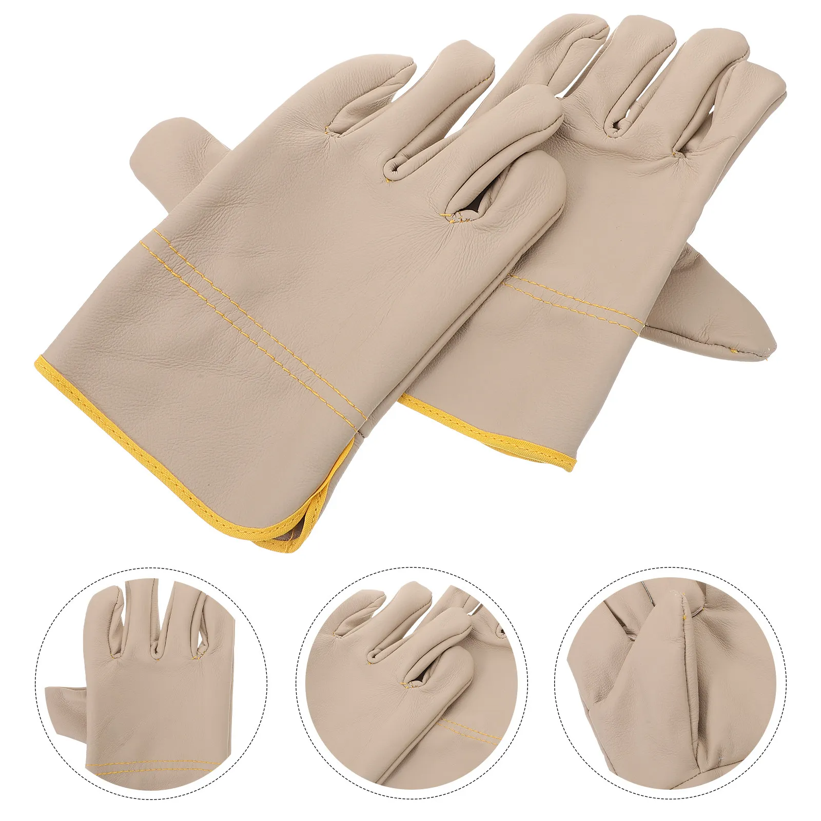 

1Pair Splash-Proof Anti-Scalding Gloves for Men Wear-Resistant Protective Work Gloves for Outdoor Labor