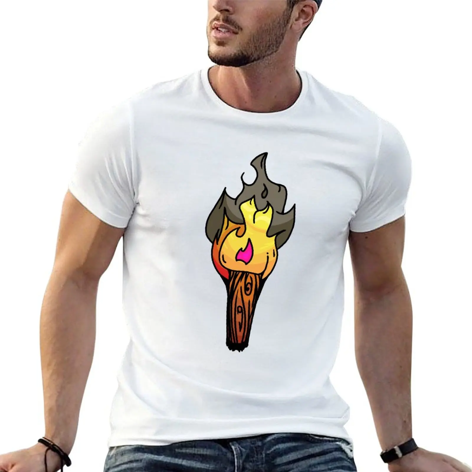 

casual Torch t shirt T-Shirt man anime Gnarled tshirt