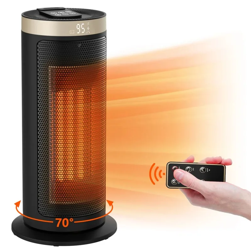 

Space Heater for Indoor Use, 1500W Fast Ceramic Heating, 15.6" Portable Electric Heaters Fan for Bedroom,Office,Living Room