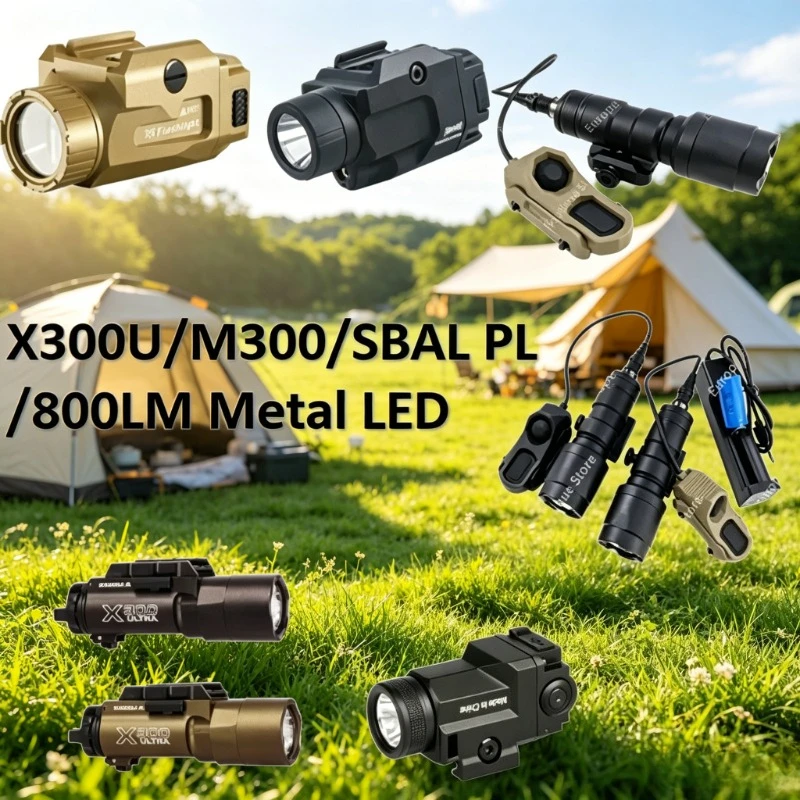 X300U/M300/SBAL PL/800LM Langlebige LED Tragbare Taschenlampe mit Helmmontage für Outdoor-Camping und Wandern