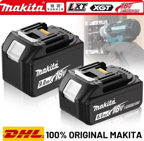 

100% оригинальный аккумулятор Makita 18V 6.0AH, 9.0AH, аккумулятор для электроинструментов Makita BL1840 BL1830B BL1830B, зарядное устройство 18V.