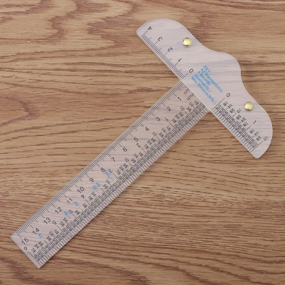 

Transparent Clear Handtool Easy Reference While Crafting Inch Metric T-Square T-Square Ruler 6" Graduated T-Ruler