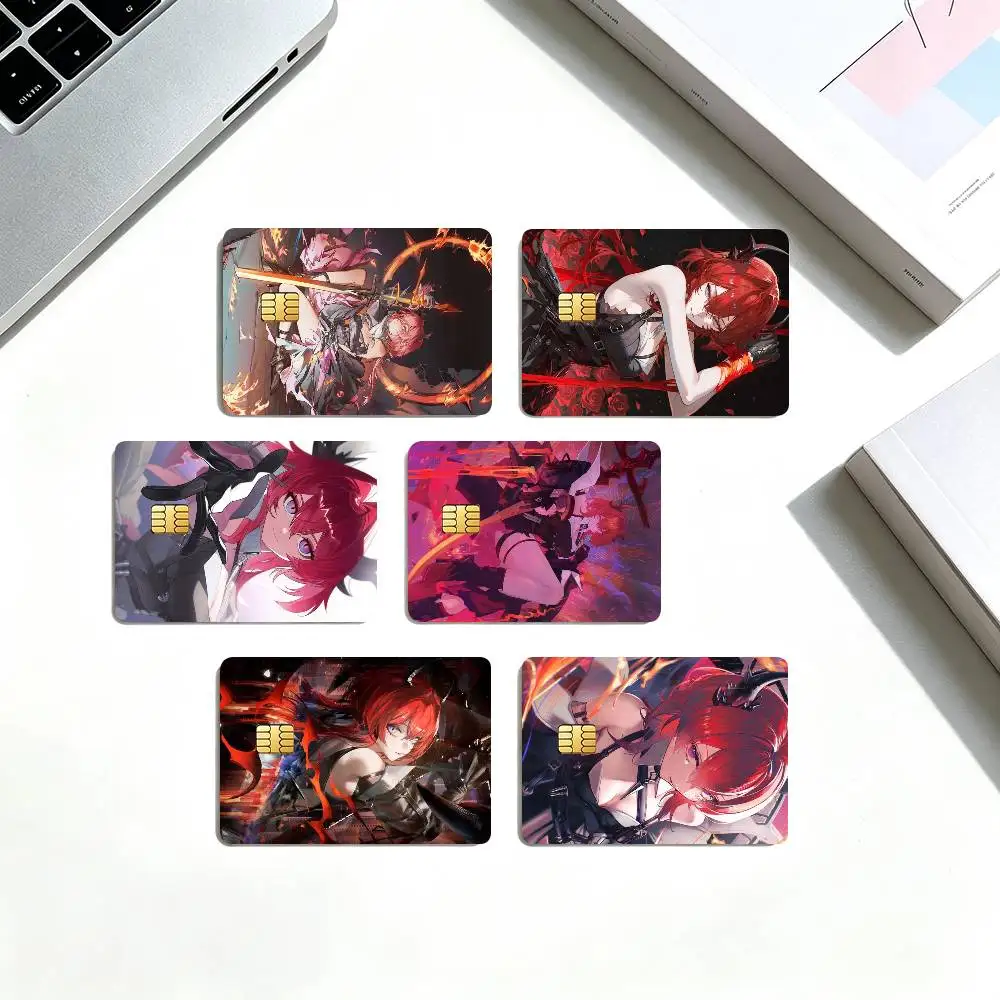 A-Arknights Endfield Laevatain  Credit Card HD Stickers Small Chip Waterproof Sticker Game Card Decal Gift