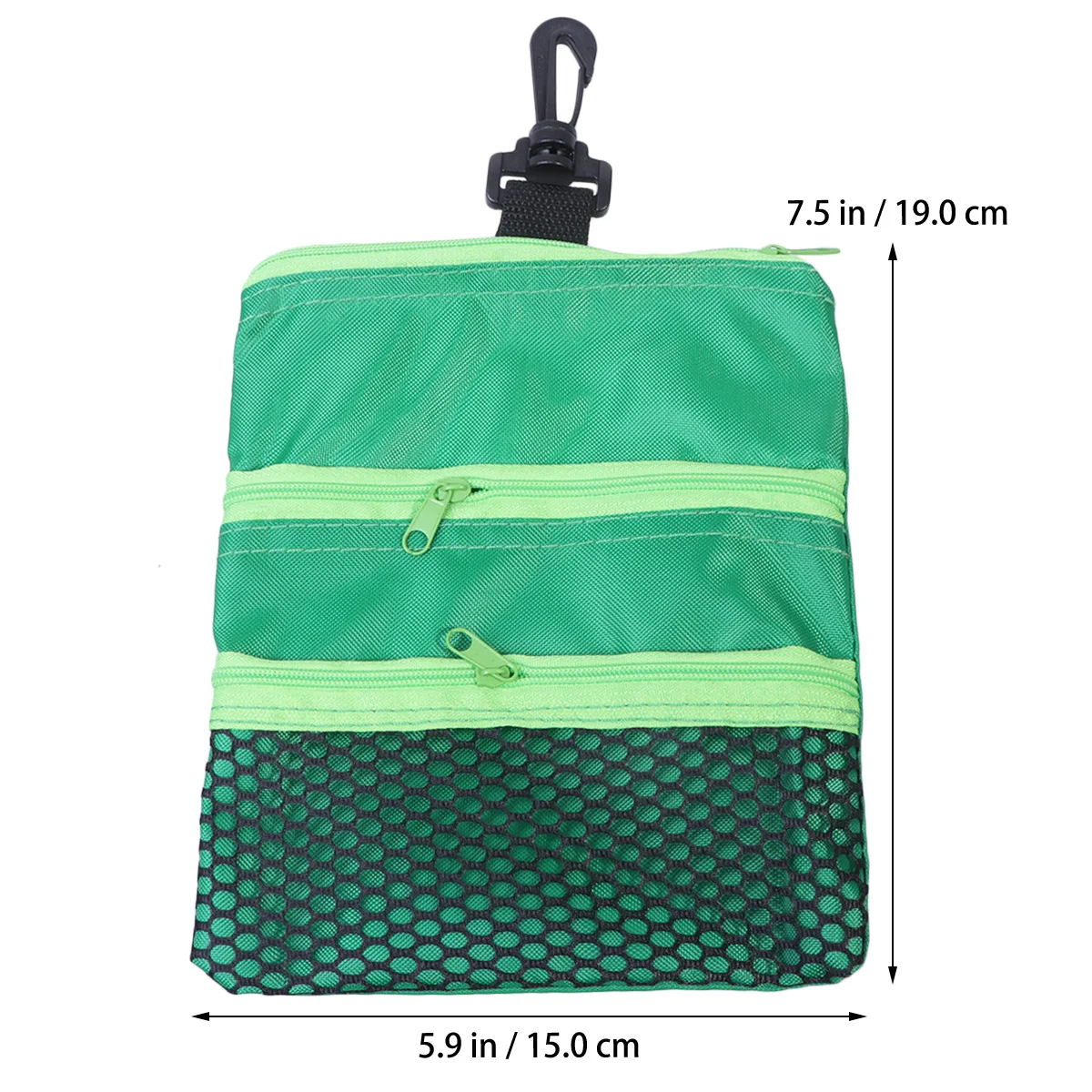2Pcs Golf Ball Storage Bag Tee Pouch Kit Lightweight Durable Zipper Closure Mountaineering Buckles Accessories