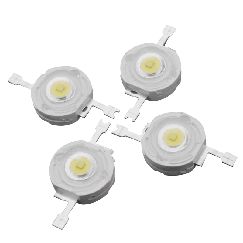 50ชิ้นไดโอด1วัตต์พลังงานสูงเม็ด LED สีขาวเย็นชิปหลอดไฟ1วัตต์3V-3.4V