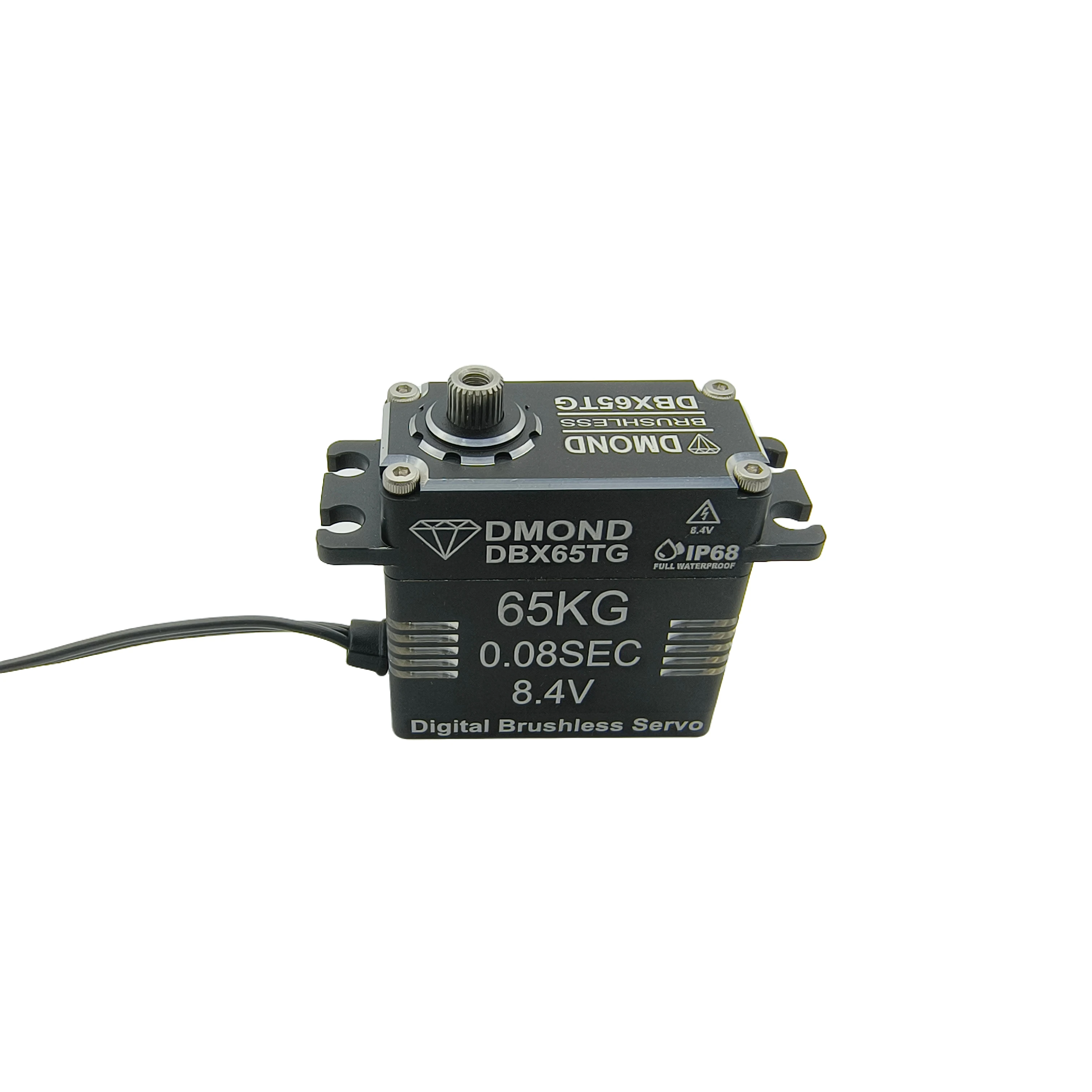 

DBX65TG DMOND NB 65 кг 0,08 сек. Бесщеточный 8,4 В IP68 Водонепроницаемый сверхмощный сервопривод Титановая шестерня 1/10 1/8 RC гусеничный багги