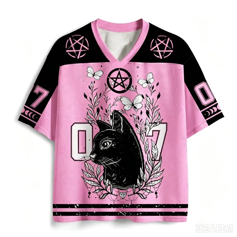 Japanischer Glückskatzen-3D-Druck Schnelltrocknendes Atmungsaktives Sport-T-Shirt für Männer und Frauen mit V-Ausschnitt, Modisches Streetwear Y2K Eltern-Kind-Kleidung – Detail 3