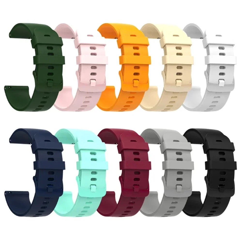 20 22mm Silicone Strap for Mi Watch 2 Pro/S3/S2/S1 Pro/Watch Color 2 Sport Bands for Amazfit GTR 4/3 Pro 2 2e 47mm Bracelet Belt