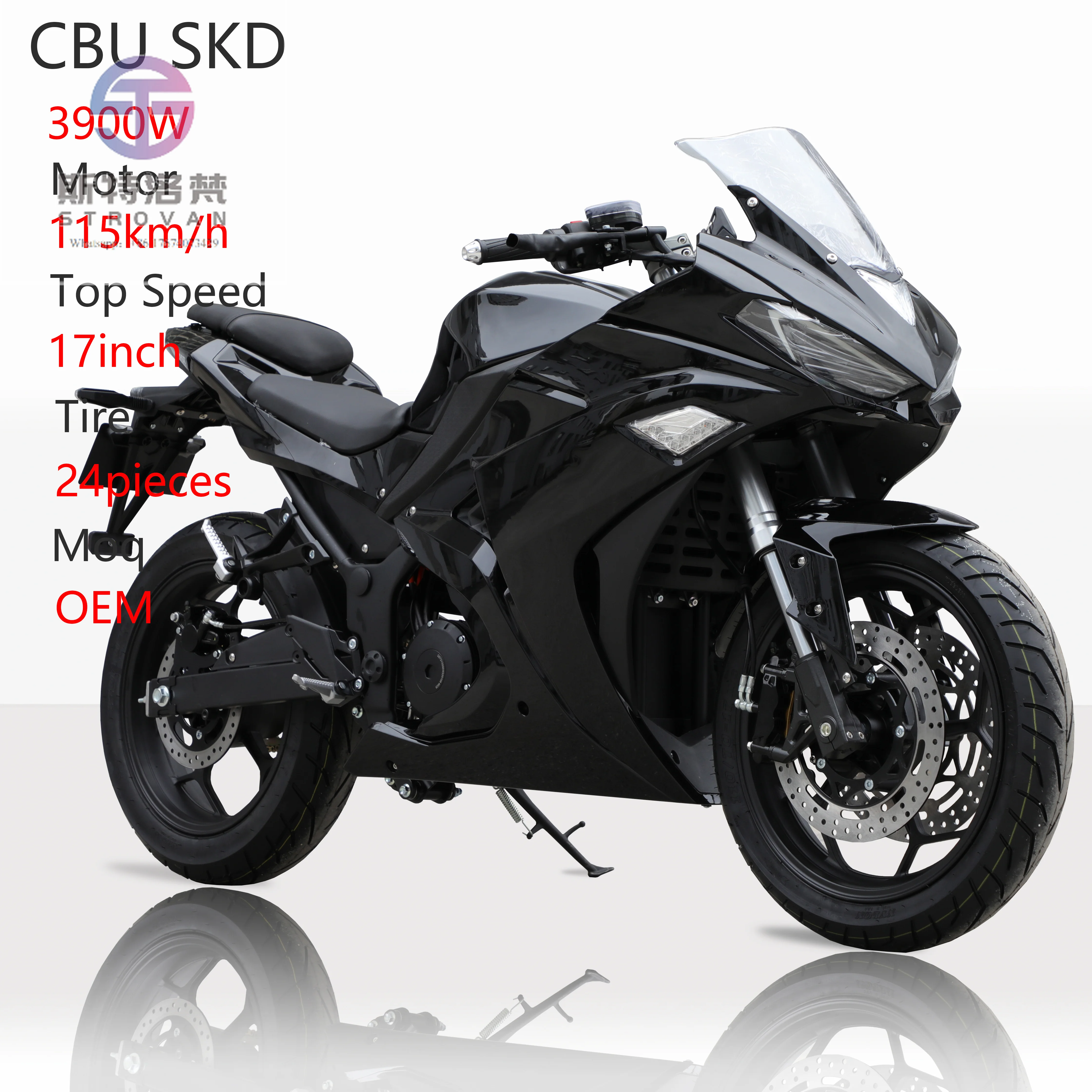 Outdoor Sport Racing 3900W Lithium Battery Electric Racing Motorcycle or Scooter 72v60ah-120ah Voltage LANYANG EMOTO