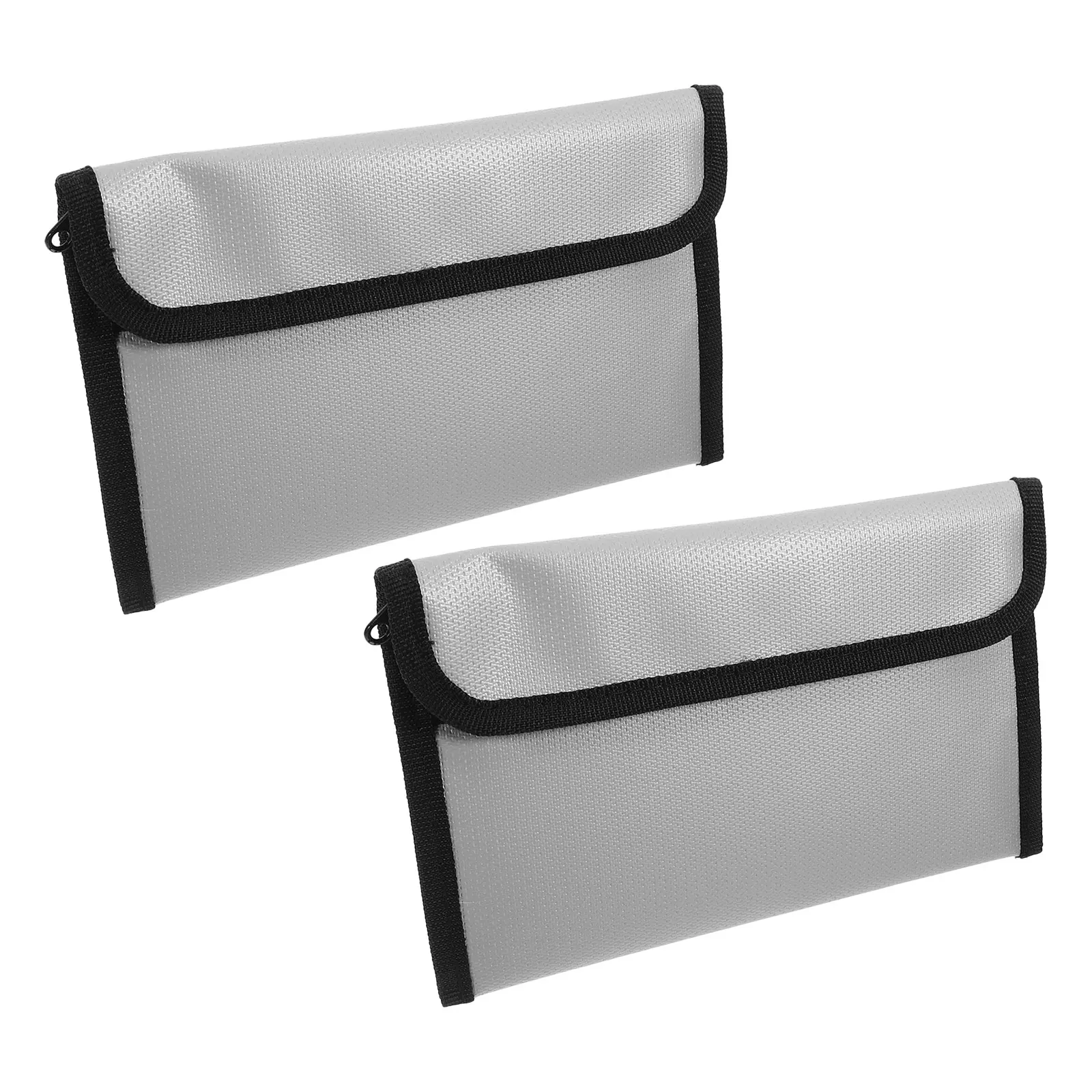 2 قطعة حقيبة مجلد مستندات مقاومة للحريق حقيبة تخزين آمنة محمولة مقاومة للماء بسحّاب حاوية تنظيم لملفات الرسائل القانونية