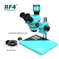 RF4 Newly Upgraded 7-50X Microscope  6 Gear Locking Knobs And Full HD Camera Triocular Synchronous Zoom RF-7050PRO-2KC3