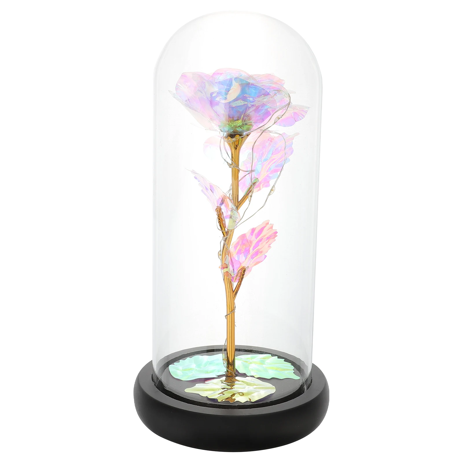 

Gold Foil Rose Lamp Decoration Fashion nament Creative Adornment Home Office Desk Valentine Gift Simulated Flower Craft