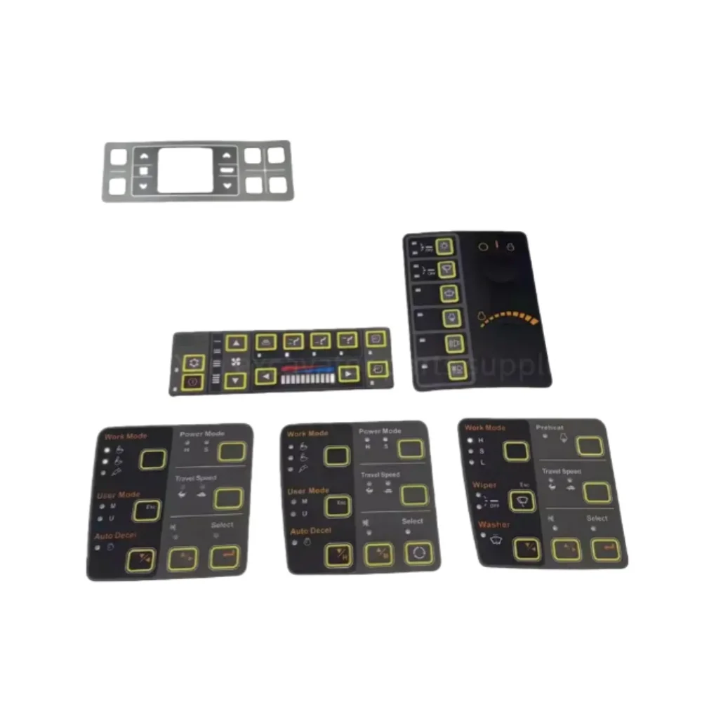 

For R110 130 150 200 215 225 265 305-7 385 485 Air Conditioning Control Panel Sticker Instrument Sticker Excavator Parts