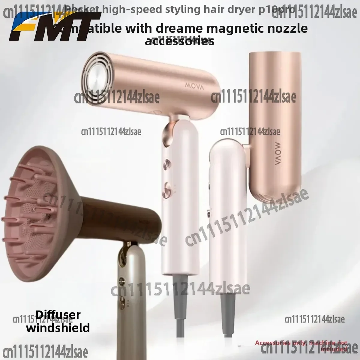 Magnetic Hair Dryer Diffuser Nozzle Attachment Compatible with P10 P10 Pro Folding Pocket Hair Dryer Curly Hair Styling
