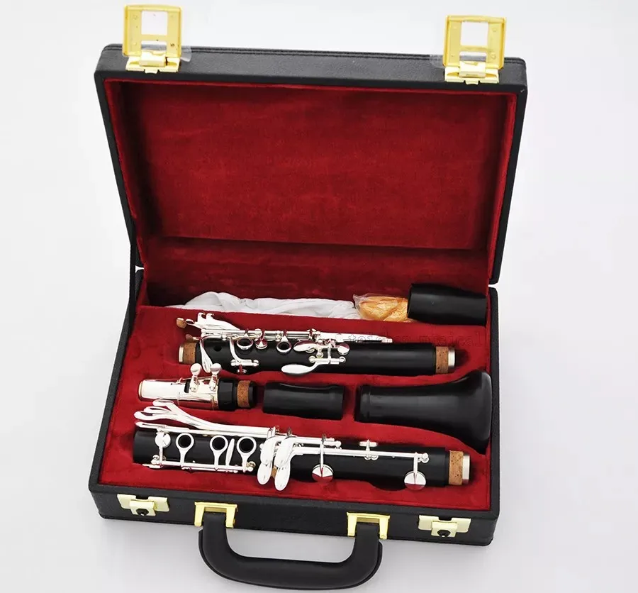 

2026 Professional A Clarinet 18 Key Silver Plated Ebony Wooden W/ Hard Case new32