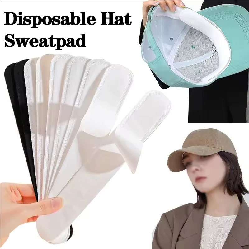 Hats Sweat Absorbing Pads Non-woven Clothing Collars Stickers Moisture-Wicking Adhesive Liners Strips for Caps Shoes