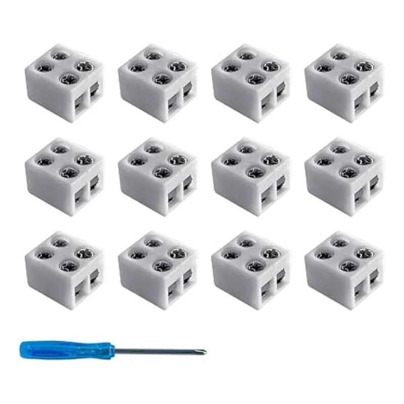 MYHOME 12PCS Led Strip Light Connectors Solderless 2Pin 8Mm LED Connectors Strip To Wire For 5-24V Single Color LED Light Tape