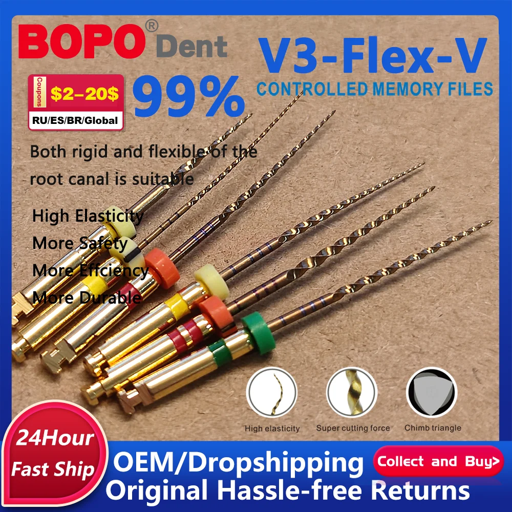 

Dental Endodontic Files Gold 0.2 0.4 0.6Taper 40#35Niti Endo Engine Files For Root Canal Treatment 21/25/31mm productos dentales