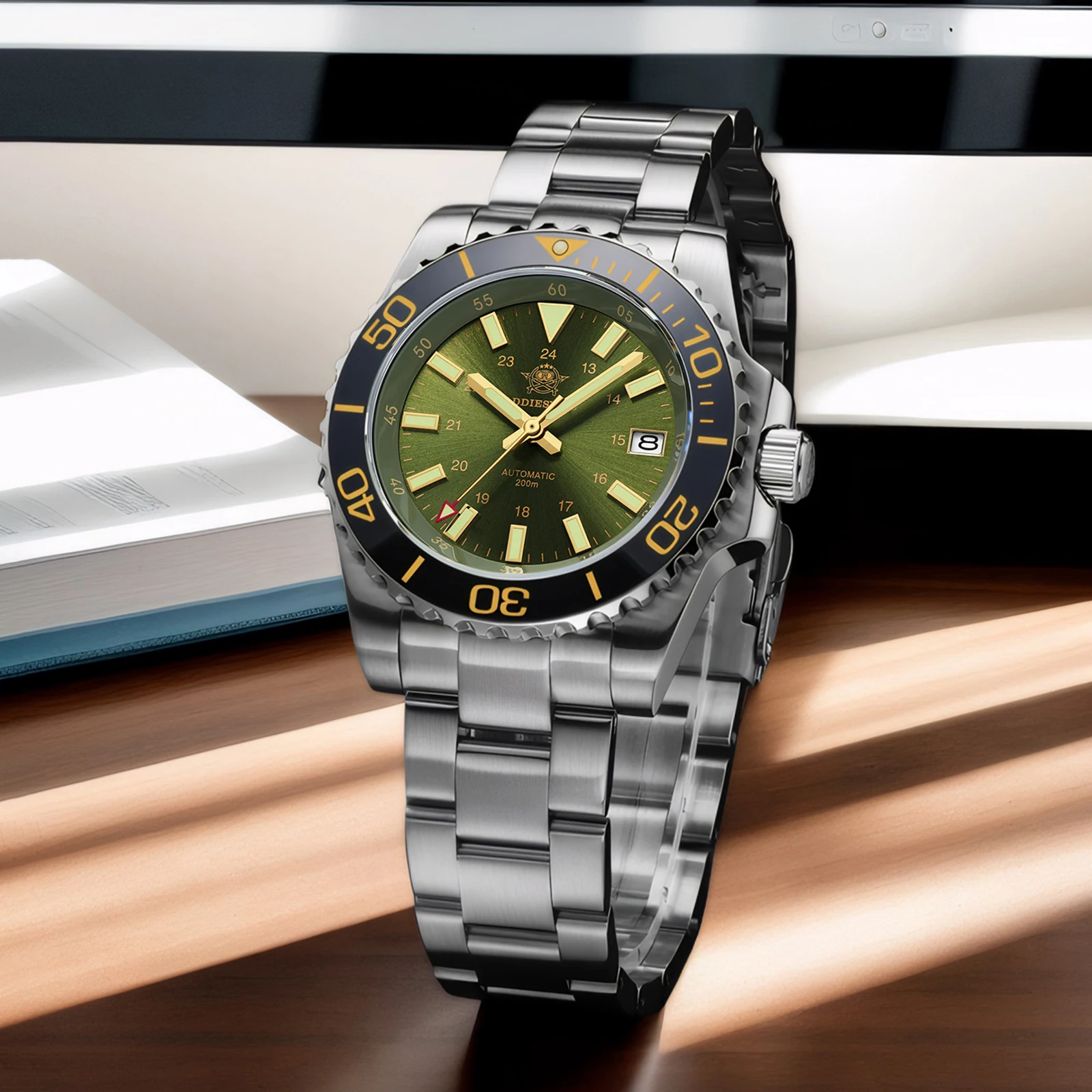 

ADDIESDIVE New Dive Mens Watch Sapphire Crystal 200m Waterproof BGW9 Super Luminous Stainless Steel Automatic Mechanical Watches