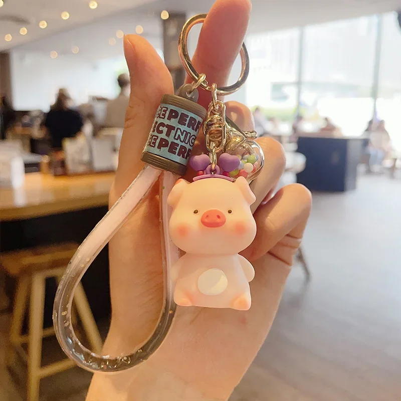 Cute Cartoon Pig Keychain Doll Bag Pendant Wholesale Special Gifts for Kids Friends Accessories Key Holder Tag